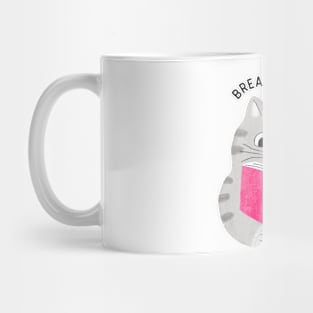 Breathe N Read Cat Sticker Mug